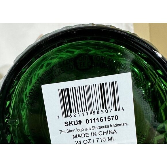 Starbucks “Wicked” 2024 Emerald Green City 24 Oz. Tumbler Cup NEW W/ Topper - Picture 7 of 7